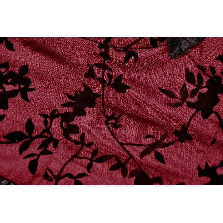 Dark in Love Women's Gothic Camisole Top Althea Lace-Trimmed Velvet - QHA UK