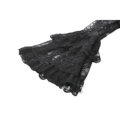 Dark in Love Gothic Dress Anastasia Velvet and Lace Embroidered - QHA UK