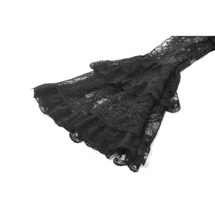 Dark in Love Gothic Dress Anastasia Velvet and Lace Embroidered - QHA UK