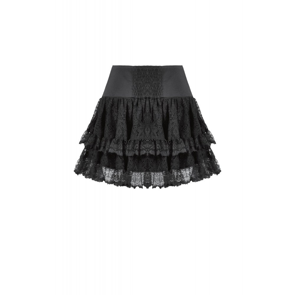 Dark in Love Skirt Astrid Lace Buckle UK 8-22 - Buckle Detail - QHA UK