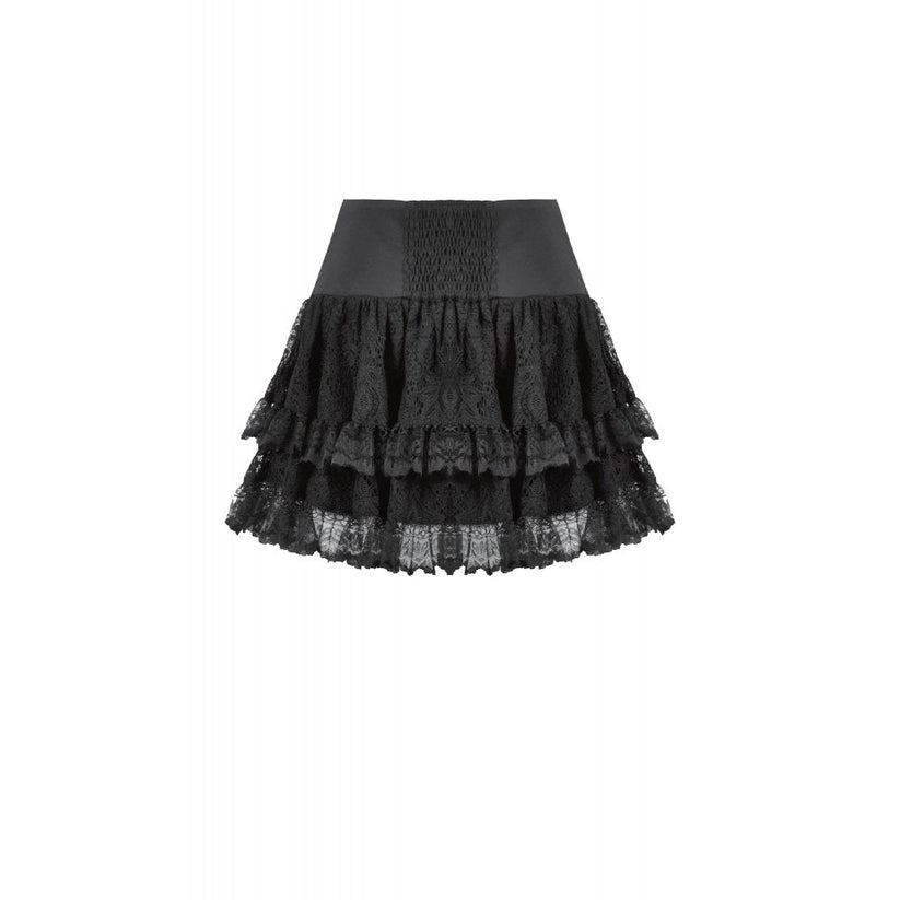 Dark in Love Skirt Astrid Lace Buckle UK 8-22 - Buckle Detail - QHA UK