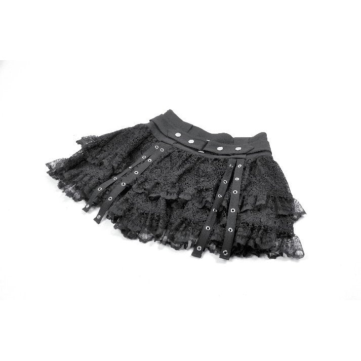Dark in Love Skirt Astrid Lace Buckle UK 8-22 - Buckle Detail - QHA UK