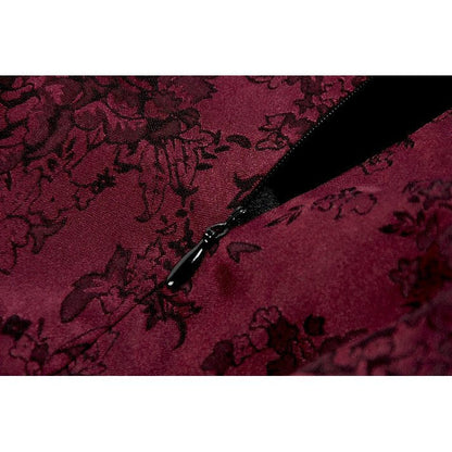 Dark in Love Dress Belladonna Burgundy Brocade and Lace UK 8-18 - QHA UK