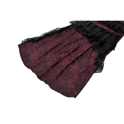 Dark in Love Dress Belladonna Burgundy Brocade and Lace UK 8-18 - QHA UK