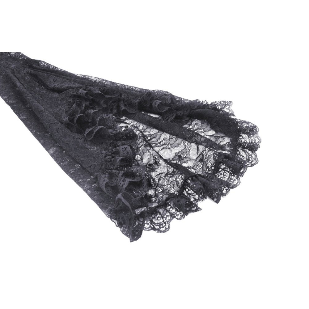 Dark in Love Women's Gothic Shrug Belladonna Lace Bell Sleeve UK 10-18 - Sleeve Detail - QHA UK
