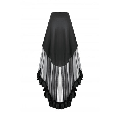 Dark in Love Gothic Skirt Belladonna Mesh Buckled Black UK 8-22 - QHA UK