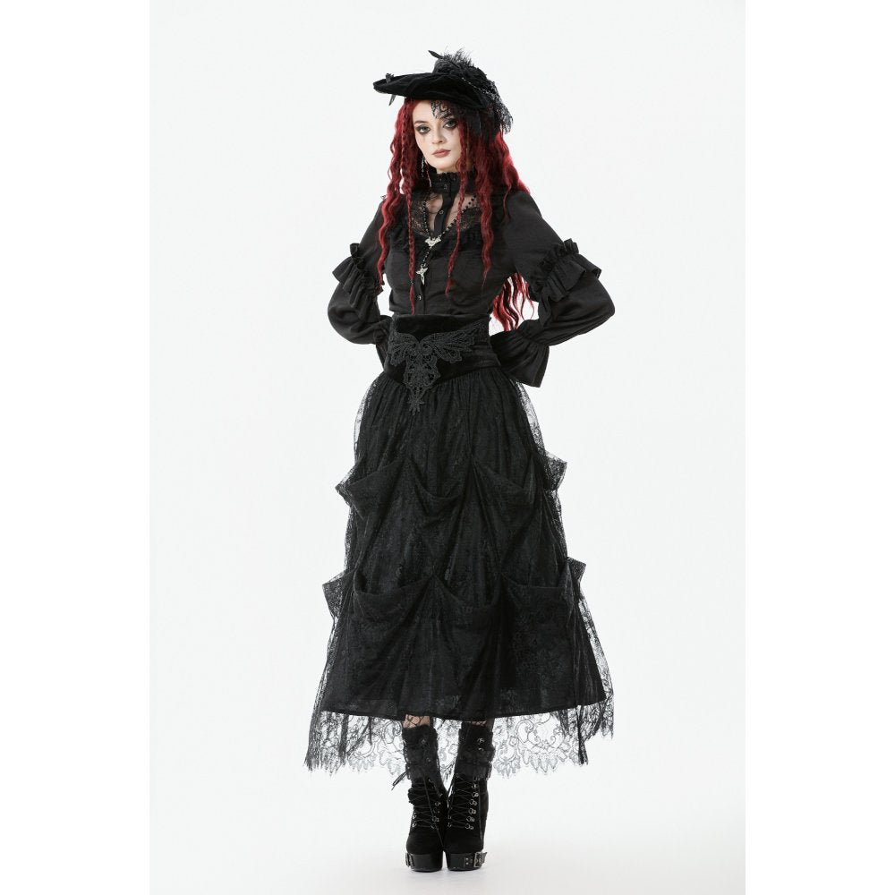 Dark in Love Women's Blouse Bellatrix Frill UK 8-22 - QHA UK