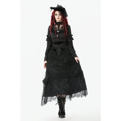 Dark in Love Women's Blouse Bellatrix Frill UK 8-22 - QHA UK