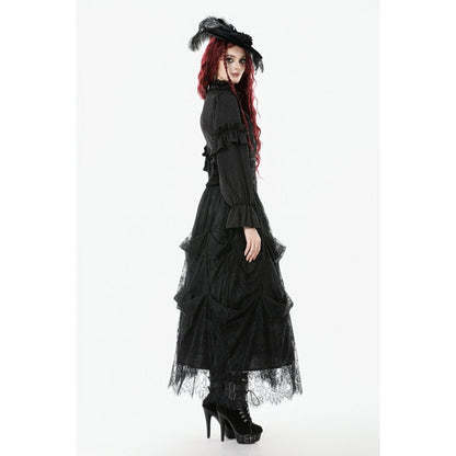 Dark in Love Women's Blouse Bellatrix Frill UK 8-22 - QHA UK