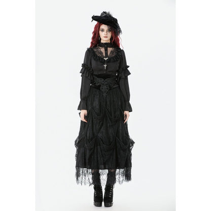 Dark in Love Women's Blouse Bellatrix Frill UK 8-22 - QHA UK