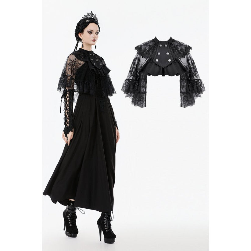 Dark in Love Capelet Bellatrix Lace Ruffle UK 10-22 - QHA UK