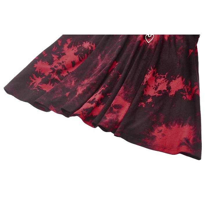 Dark in Love Dress Bellatrix Red and Black Mesh Asymmetrical UK 8-22 - QHA UK