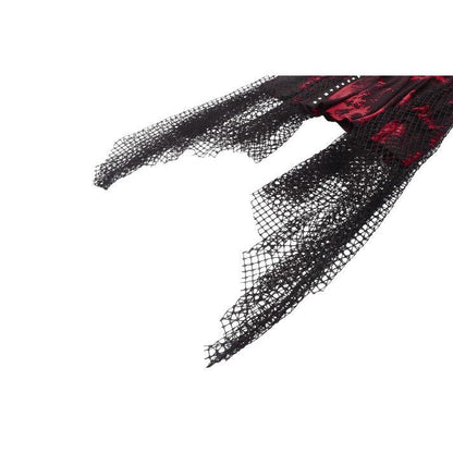 Dark in Love Dress Bellatrix Red and Black Mesh Asymmetrical UK 8-22 - QHA UK