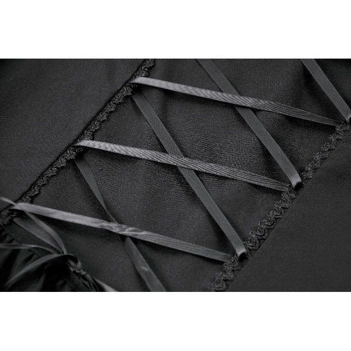 Dark in Love Gothic Dress Black Sweet Bow Lace UK 8-18 - QHA UK