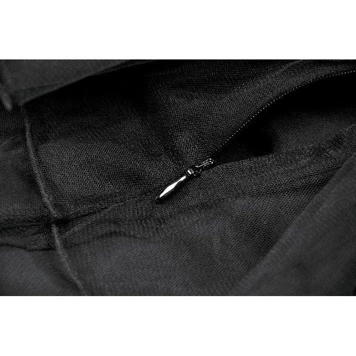 Dark in Love Gothic Mini Skirt Bonded Tulle Layered Black UK 8-22 - QHA UK