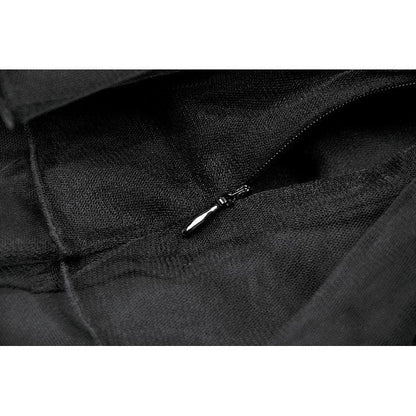 Dark in Love Gothic Mini Skirt Bonded Tulle Layered Black UK 8-22 - QHA UK