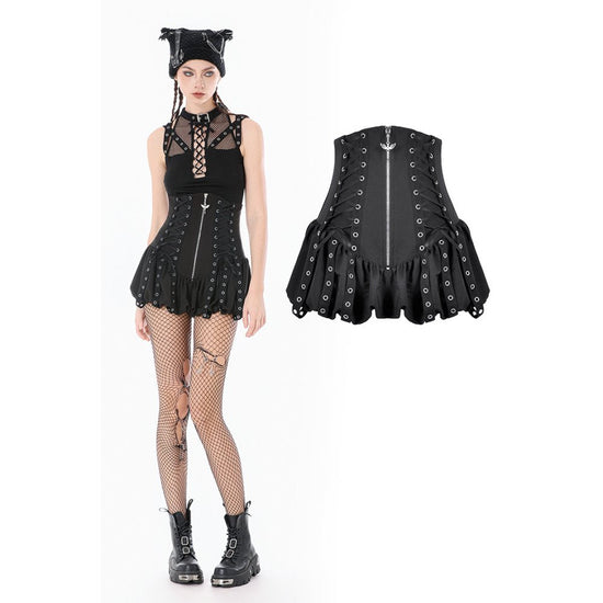 Dark in Love Women's Shorts Brynja Eyelet Balloon UK 8-18 - QHA UK