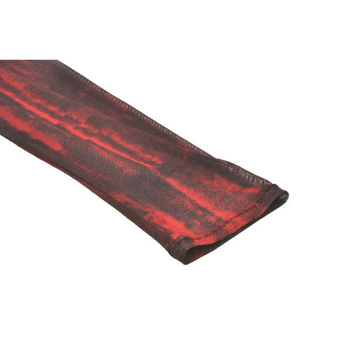 Dark in Love Top Carson Black and Red Tie-Dye Mesh Basic UK 8-18 - QHA UK