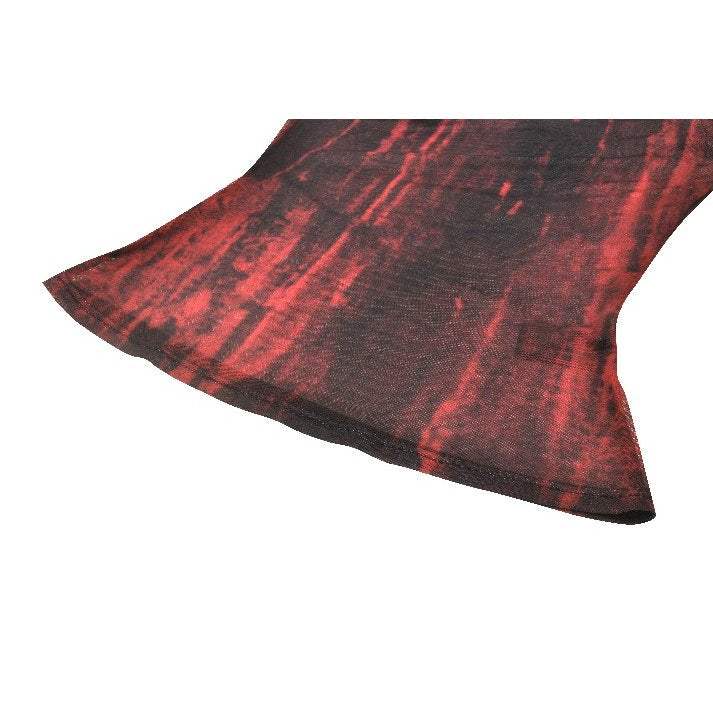 Dark in Love Top Carson Black and Red Tie-Dye Mesh Basic UK 8-18 - QHA UK