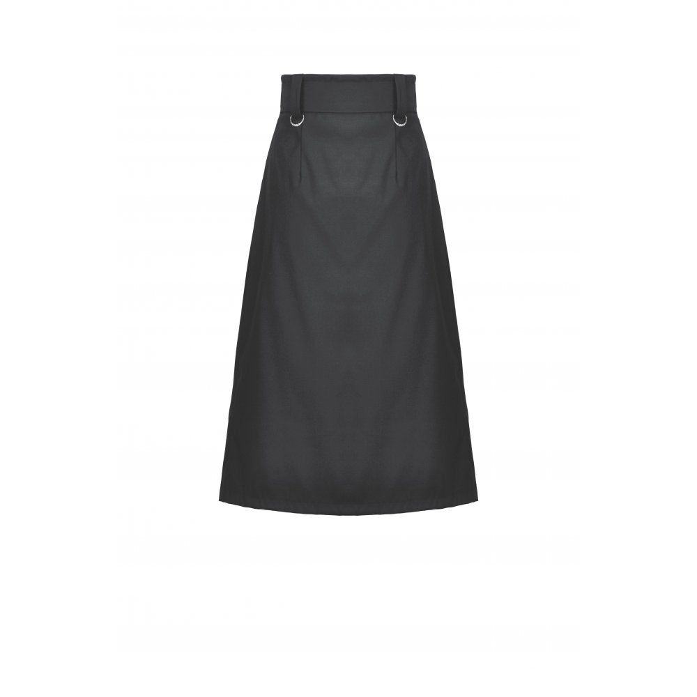 Dark in Love Women's Gothic Skirt Chain Belt Layered Black UK 8-18 - QHA UK