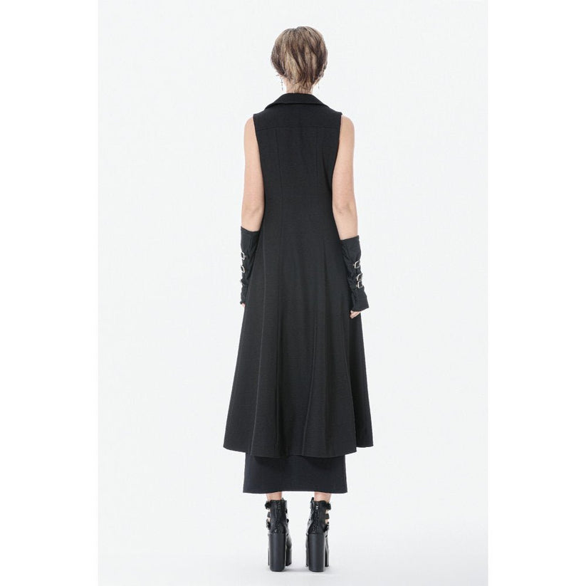 Dark in Love Punk Coat Collete Sleeveless Long Fitted UK 8-18 - QHA UK
