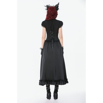 Dark in Love Women's Gothic Blouse Courtly Cross Gem UK 8-18 - QHA UK