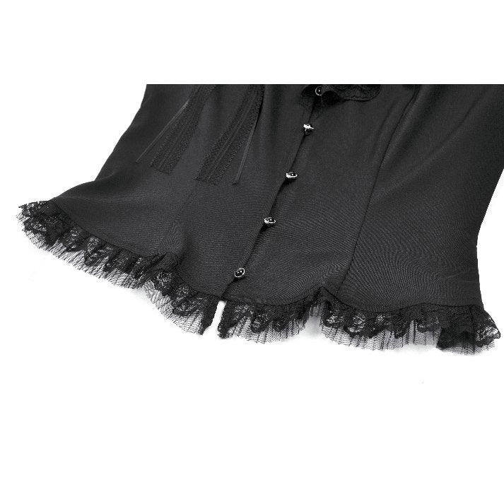 Dark in Love Women's Gothic Blouse Courtly Cross Gem UK 8-18 - QHA UK