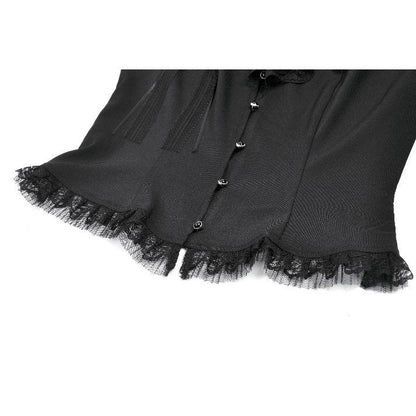 Dark in Love Women's Gothic Blouse Courtly Cross Gem UK 8-18 - QHA UK