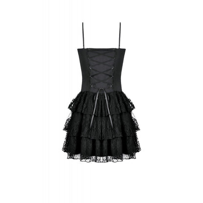 Dark in Love Dress Crimson Shadow Layered Lace Cake UK 8-18 - QHA UK