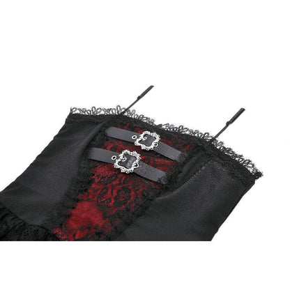 Dark in Love Dress Crimson Shadow Layered Lace Cake UK 8-18 - QHA UK