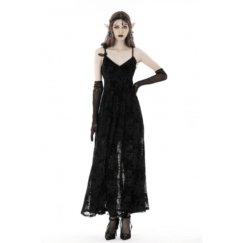 Dark In Love Dahlia Dress – Floral Strap Ankle-Length Dress | QHA UK - QHA UK
