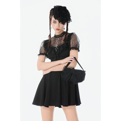 Dark in Love Dress Dark Lace-Framed Silhouette UK 8-18 - QHA UK