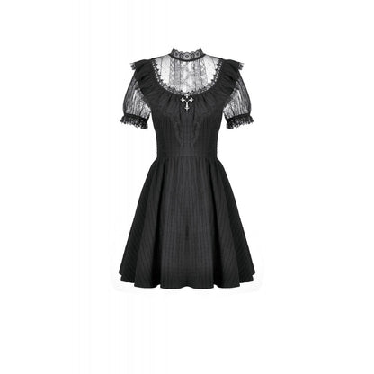 Dark in Love Dress Dark Lace-Framed Silhouette UK 8-18 - QHA UK
