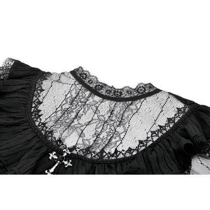 Dark in Love Dress Dark Lace-Framed Silhouette UK 8-18 - QHA UK