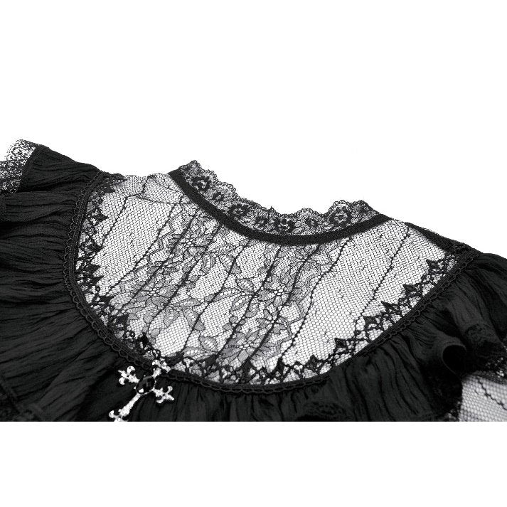 Dark in Love Dress Dark Lace-Framed Silhouette UK 8-18 - QHA UK