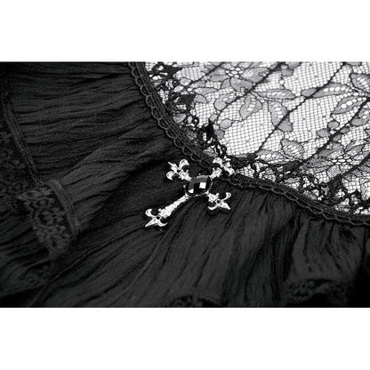 Dark in Love Dress Dark Lace-Framed Silhouette UK 8-18 - QHA UK
