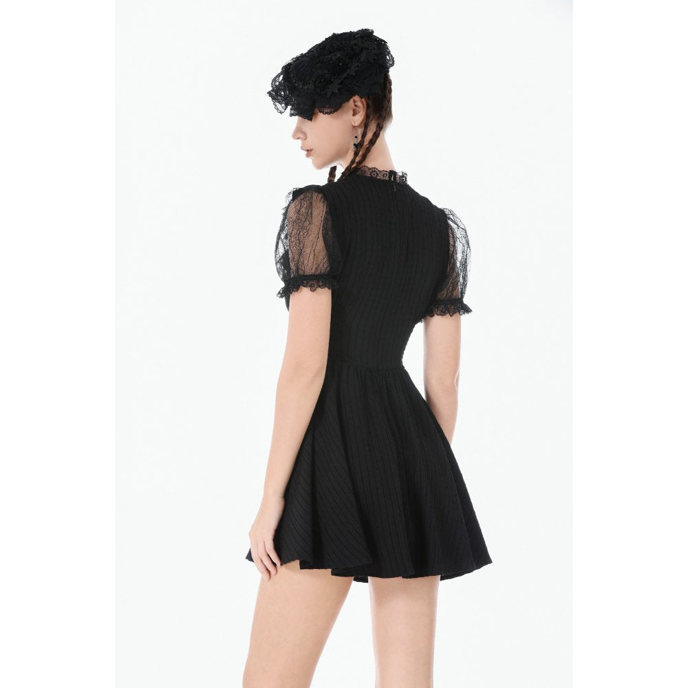 Dark in Love Dress Dark Lace-Framed Silhouette UK 8-18 - QHA UK