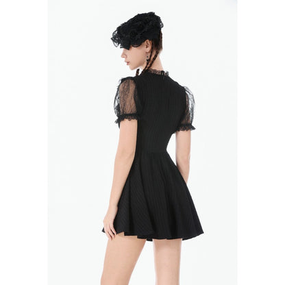 Dark in Love Dress Dark Lace-Framed Silhouette UK 8-18 - QHA UK