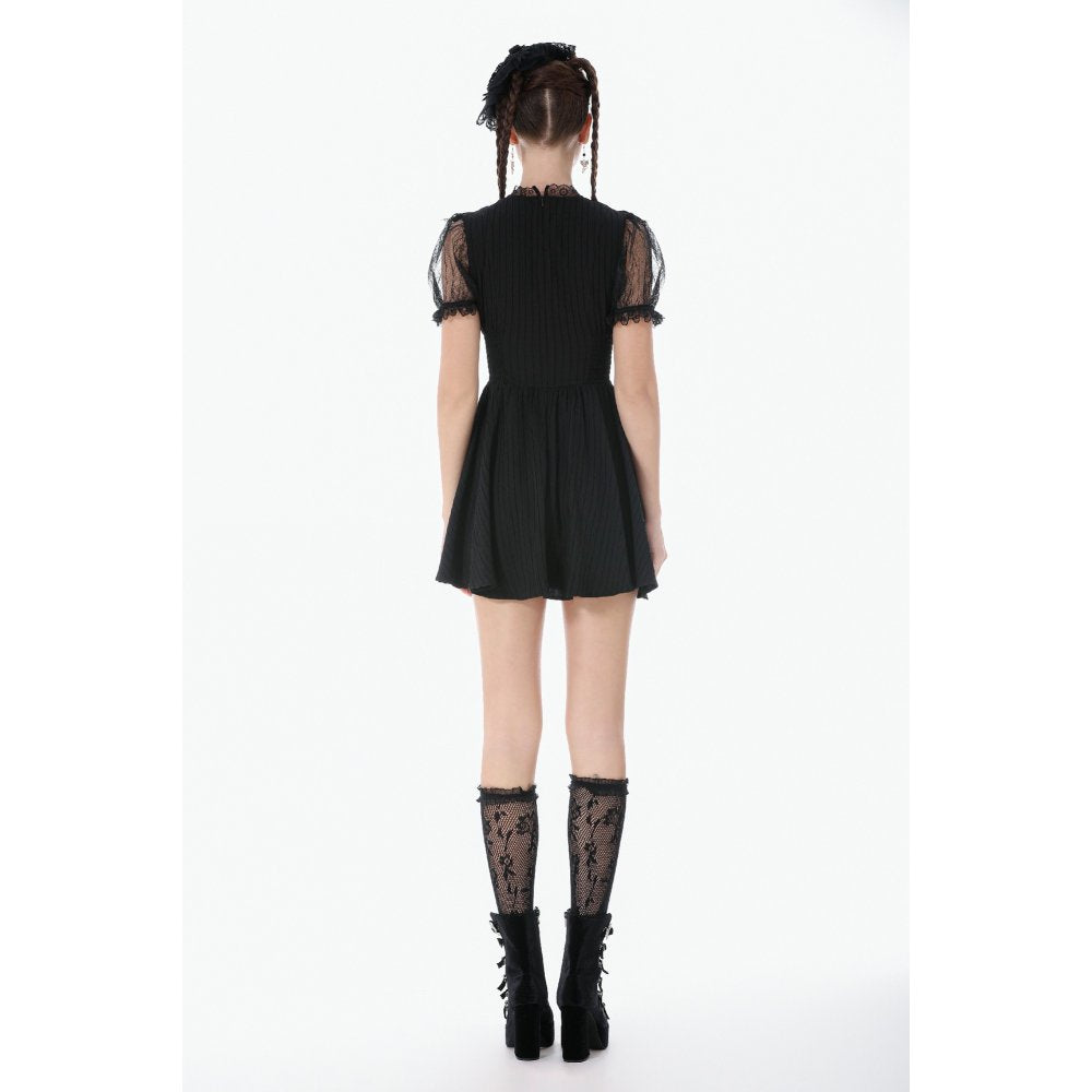 Dark in Love Dress Dark Lace-Framed Silhouette UK 8-18 - QHA UK