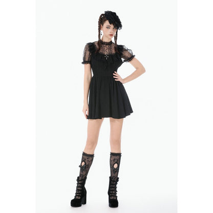 Dark in Love Dress Dark Lace-Framed Silhouette UK 8-18 - QHA UK