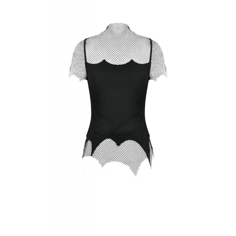 Dark in Love Women's Punk Vest Top Dark Mesh Chain UK 8-18 - QHA UK