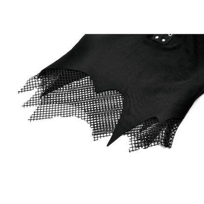 Dark in Love Women's Punk Vest Top Dark Mesh Chain UK 8-18 - QHA UK