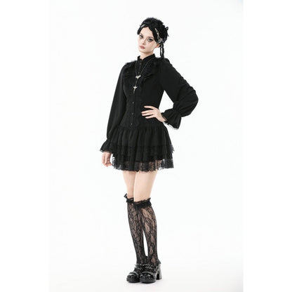 Dark in Love Victorian Mini Dress Desdemona UK 8-18 - QHA UK