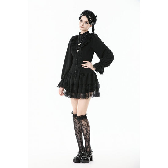 Dark in Love Victorian Mini Dress Desdemona UK 8-18 - QHA UK