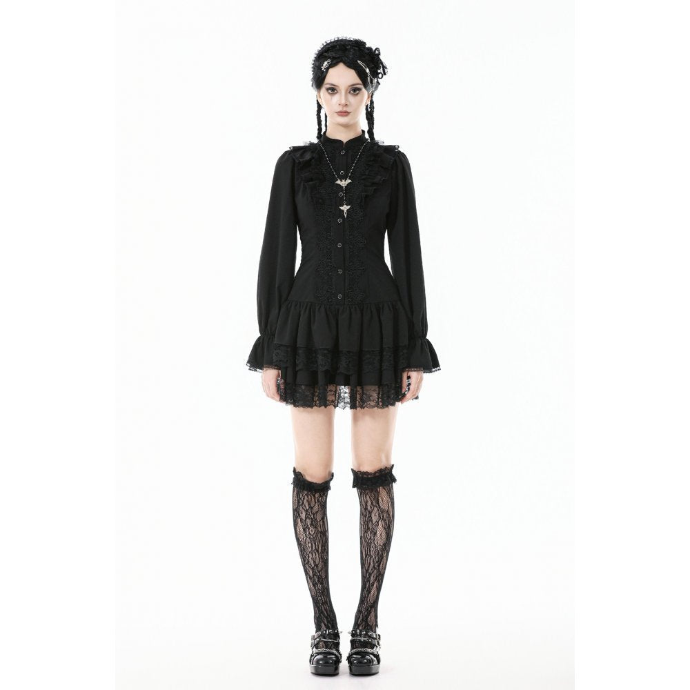 Dark in Love Victorian Mini Dress Desdemona UK 8-18 - QHA UK