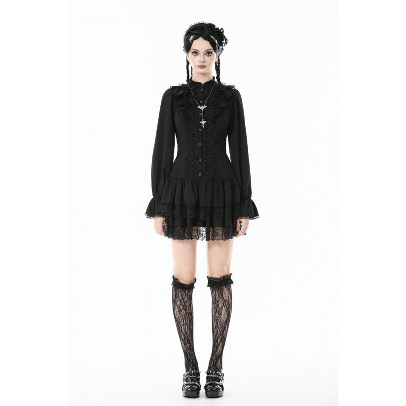Dark in Love Victorian Mini Dress Desdemona UK 8-18 - QHA UK