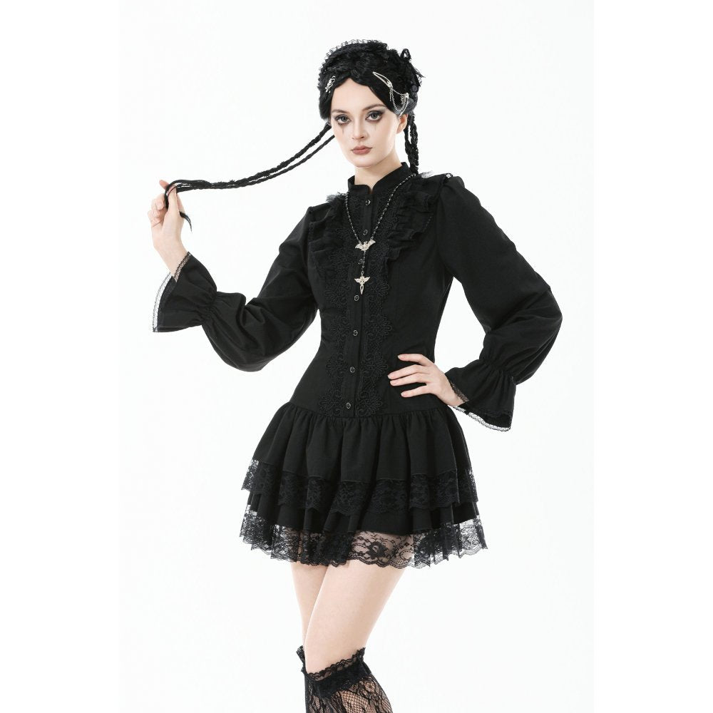 Dark in Love Victorian Mini Dress Desdemona UK 8-18 - QHA UK