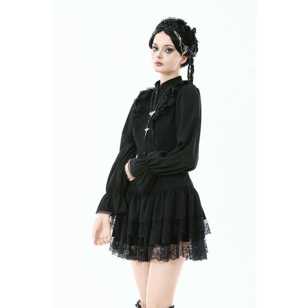 Dark in Love Victorian Mini Dress Desdemona UK 8-18 - QHA UK
