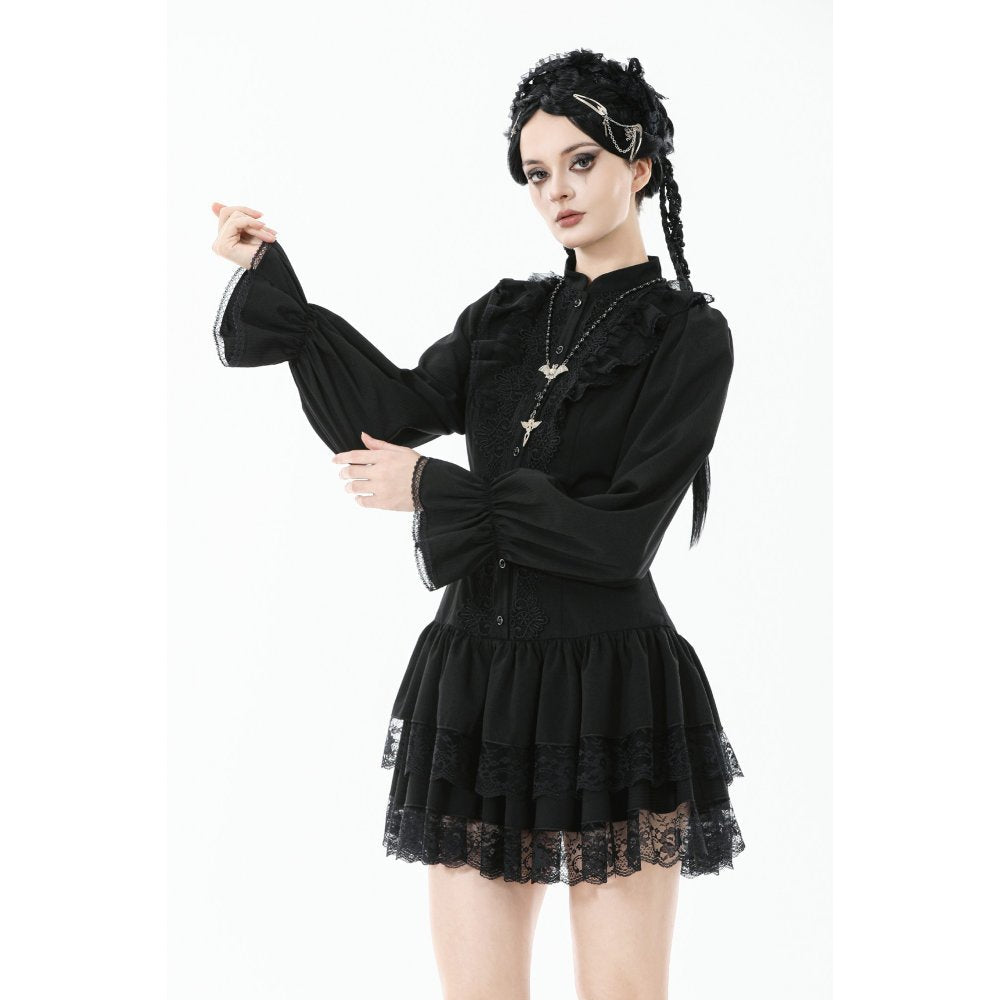 Dark in Love Victorian Mini Dress Desdemona UK 8-18 - QHA UK