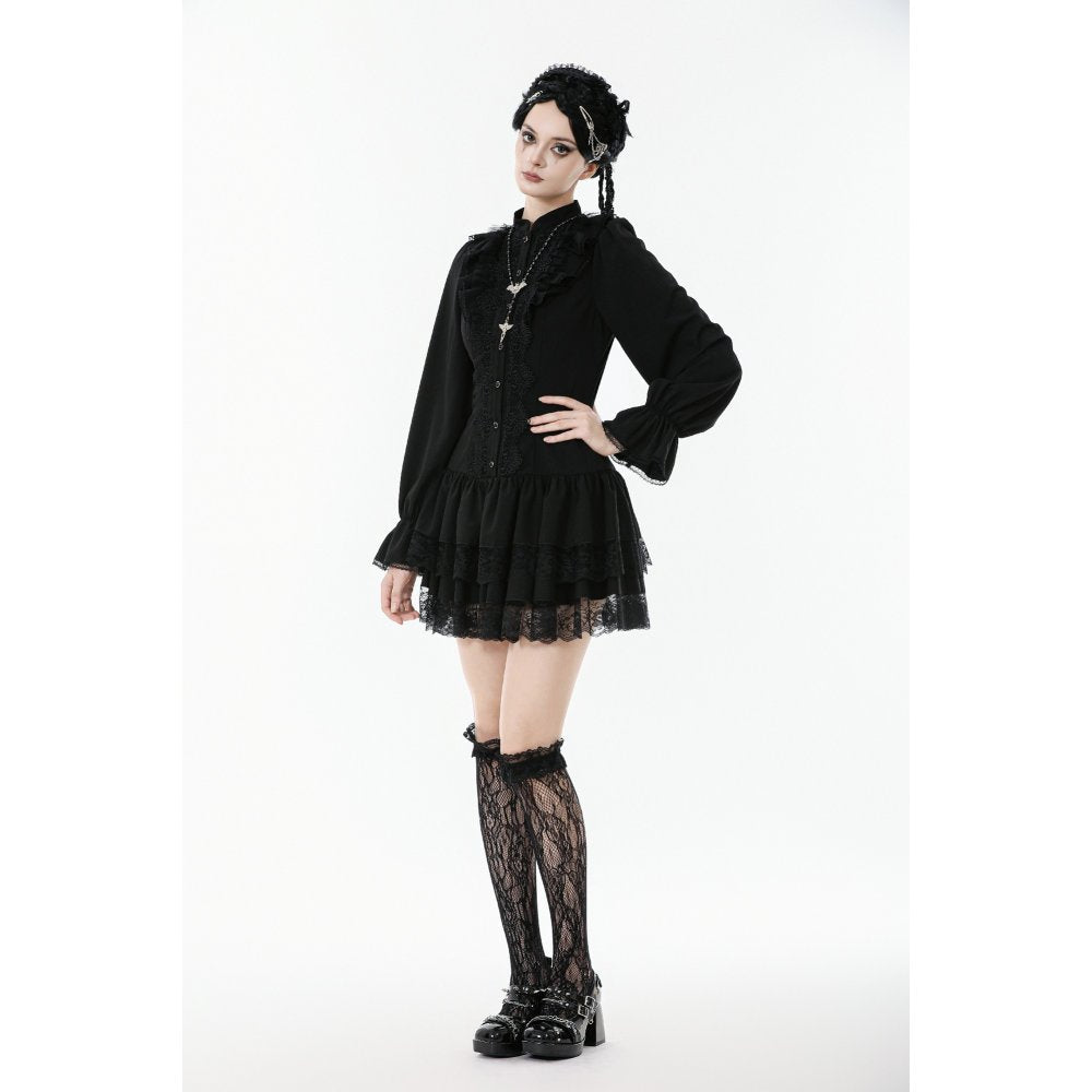 Dark in Love Victorian Mini Dress Desdemona UK 8-18 - QHA UK